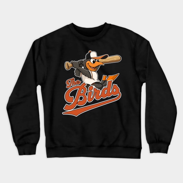 The Oriole Birds Baseball Mascot Crewneck Sweatshirt by GAMAS Threads